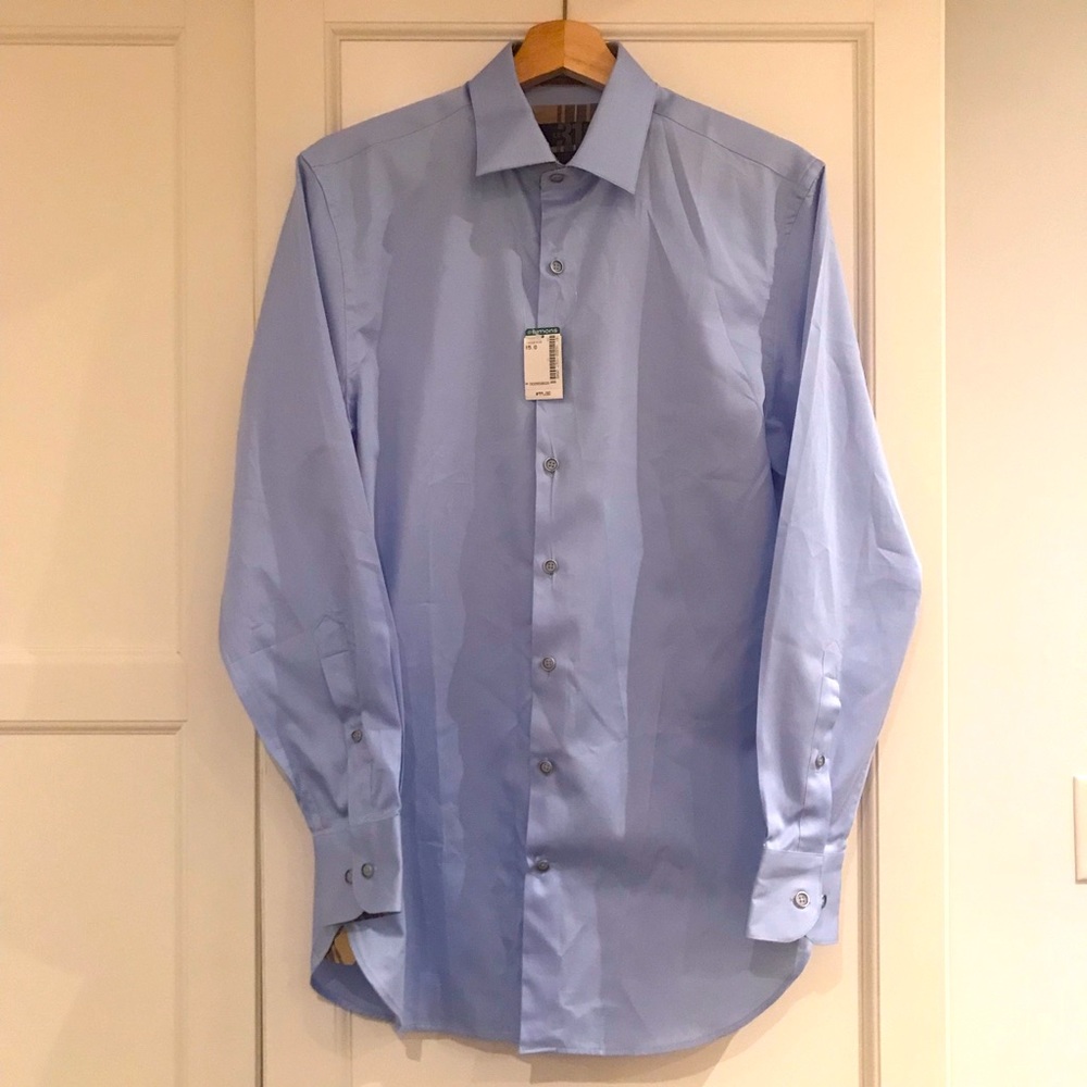Simons Le 31 exclusivité Simons, slim fit, light blue, long sleeve dress shirt.